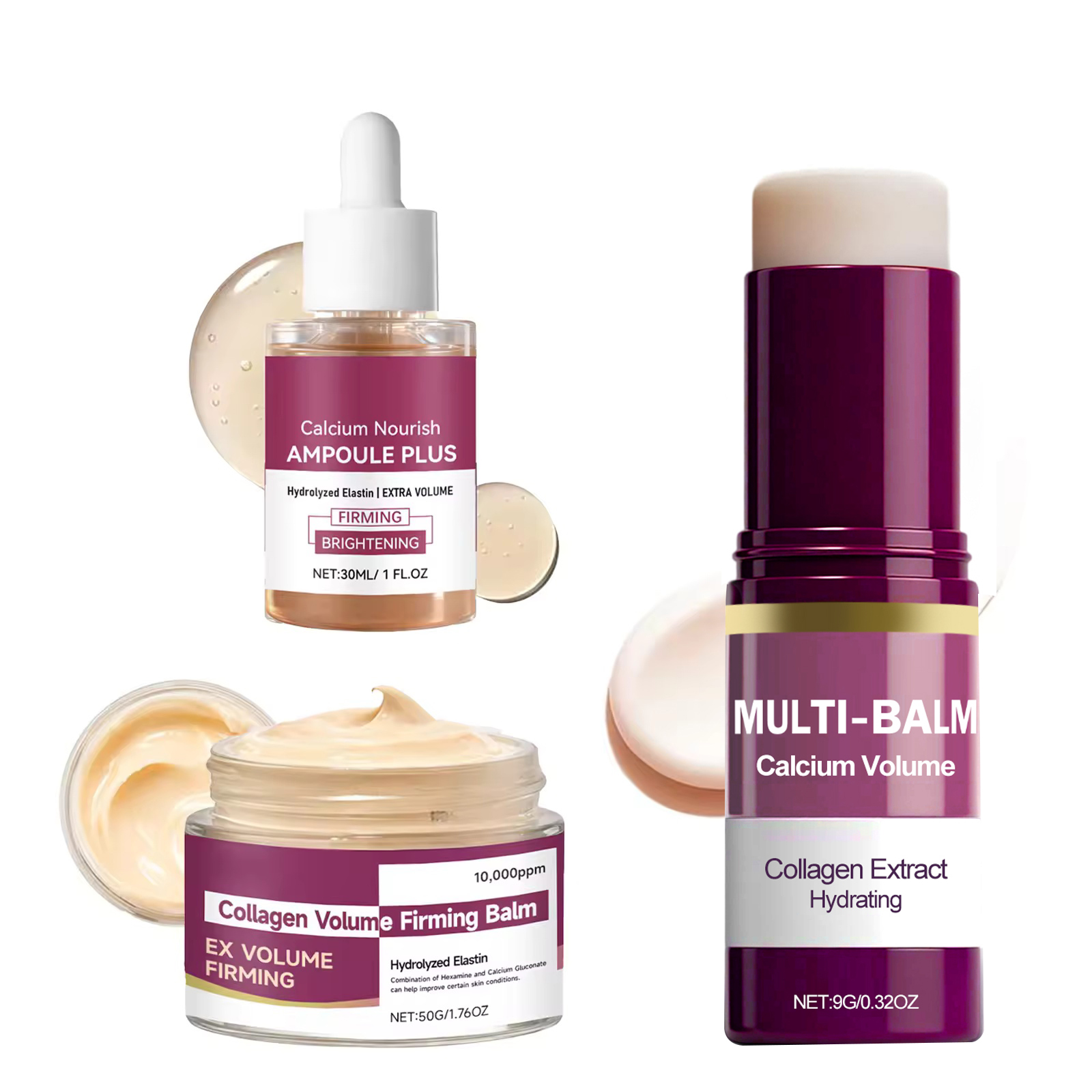 Luxury Skincare Brands - ชุดบำรุงผิวคอลลาเจนแคลเซียมจากเกาหลี – แอมพูล 30 มล. +