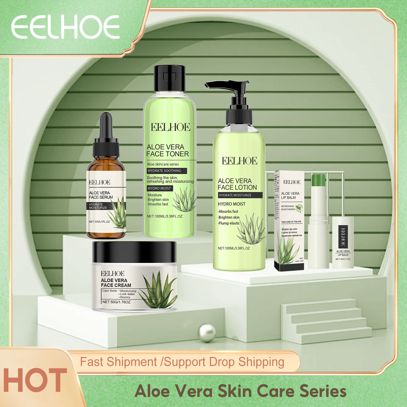Eelhoe Aloe Vera Skin Care Ser - Luxury Skincare Set บทวิจารณ์และราคา