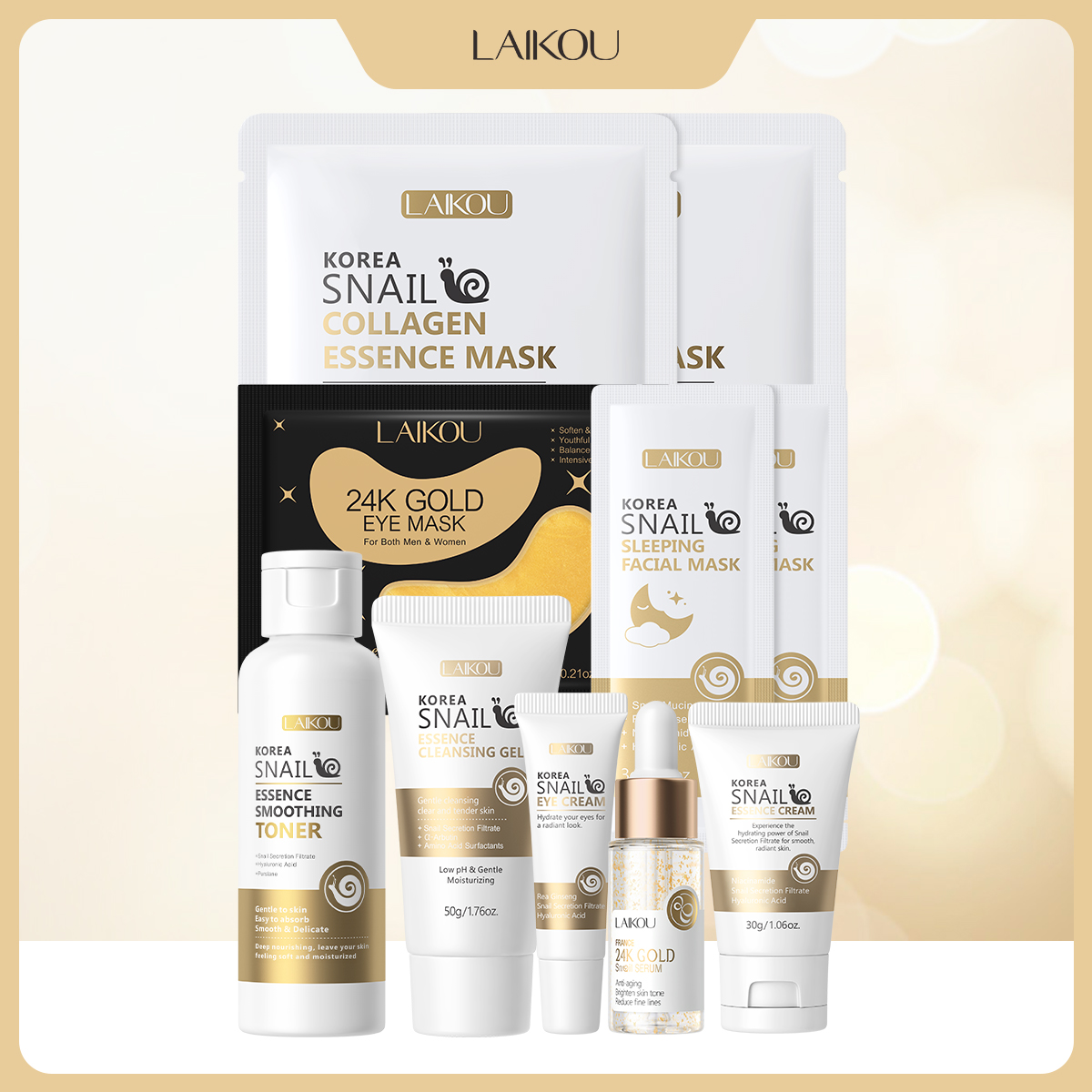 ชุดผลิตภัณฑ์บำรุงผิวหน้า LAIKO - Luxury Skincare Set บทวิจารณ์และราคา