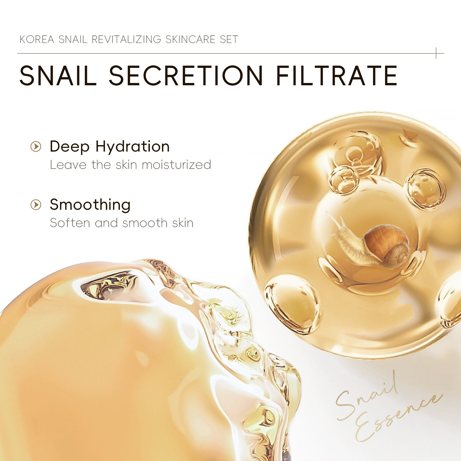 5 ชิ้นกล่องเกาหลี Snail Skin C - Luxury Skincare Set บทวิจารณ์และราคา